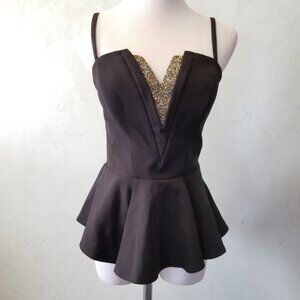 Lipsy London rhinestone top women's size 4 (I12)